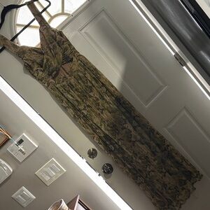 Dress the Population Olive Green Floral Maxi Dress